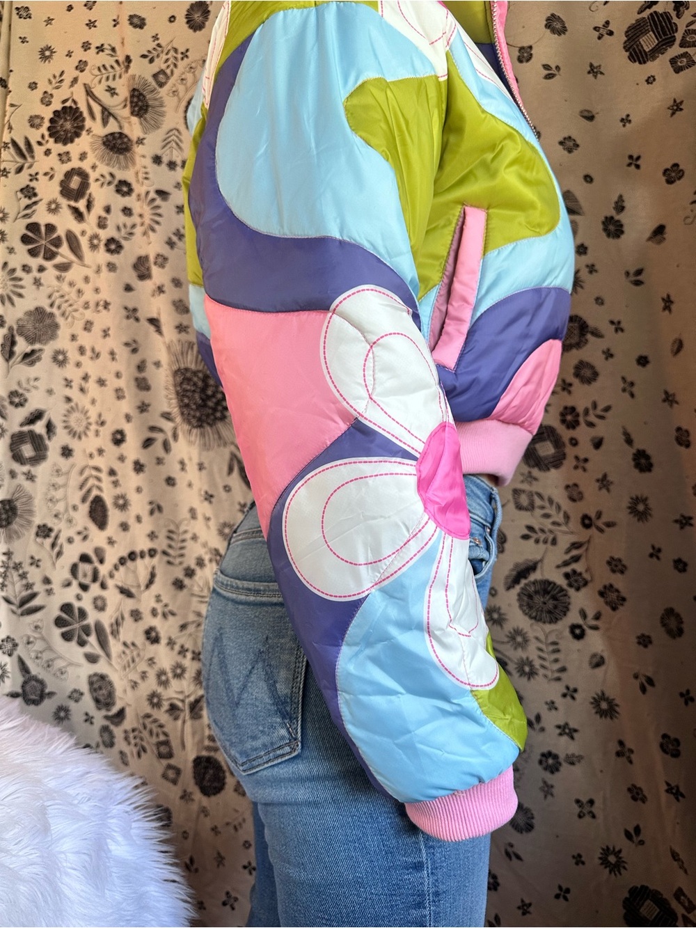 Dolls Kill • x Delia’s Show & Tell Colorful Floral Quilted Puffer Jacket - Picture 15 of 16